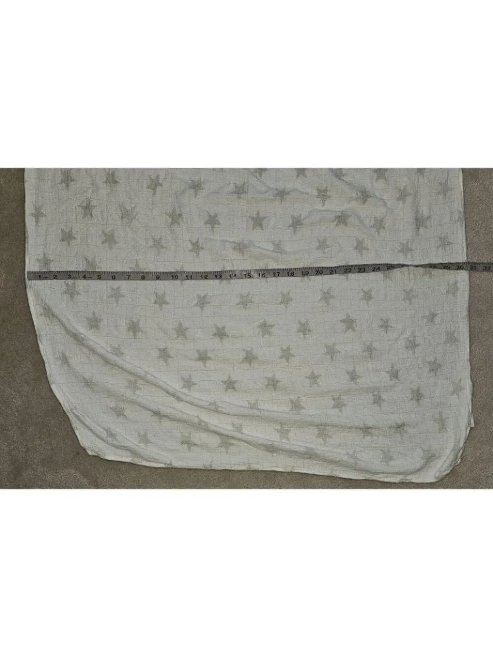 Aden & Anais White Gray Stars Swaddle Blanket Baby 30x36 Bamboo Rayon